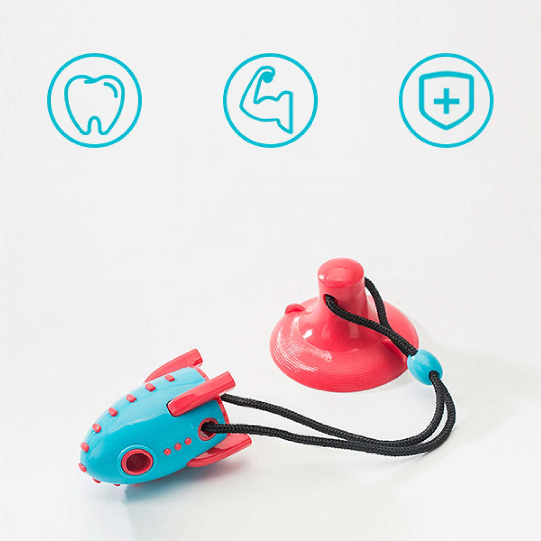 Rocket Shape Treat Dispensing Bite Resistant Pet Chew Toy
