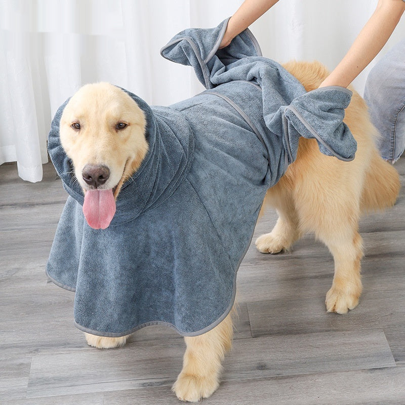 Pet Bath Towel Cotton Absorbent Quick Drying Bathing Tool