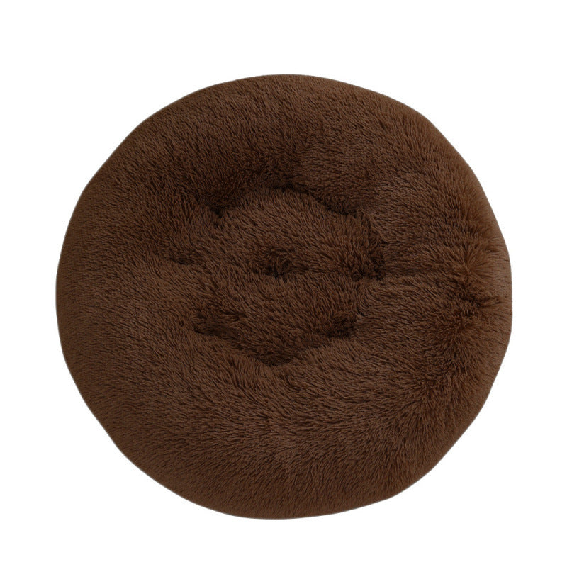 Pet Round Plush Warm Sleeping Mat Bed House