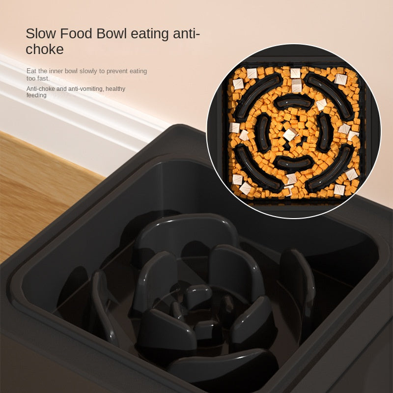 Pet Stainless Steel Double Bowl Adjustable Elevated Feeder