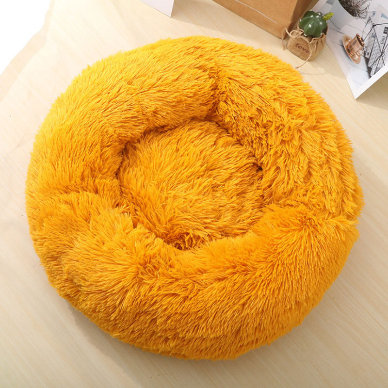 Pet Soft Thick Plush Round Sleeping Bed