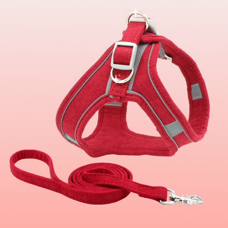 Vest Style Pet Chest Harness Leash For Outdoor Use