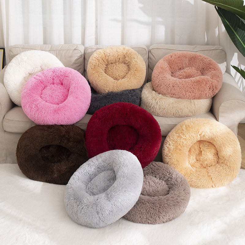 Pet Cotton Winter Bed Round Warm Sleeping Kennel