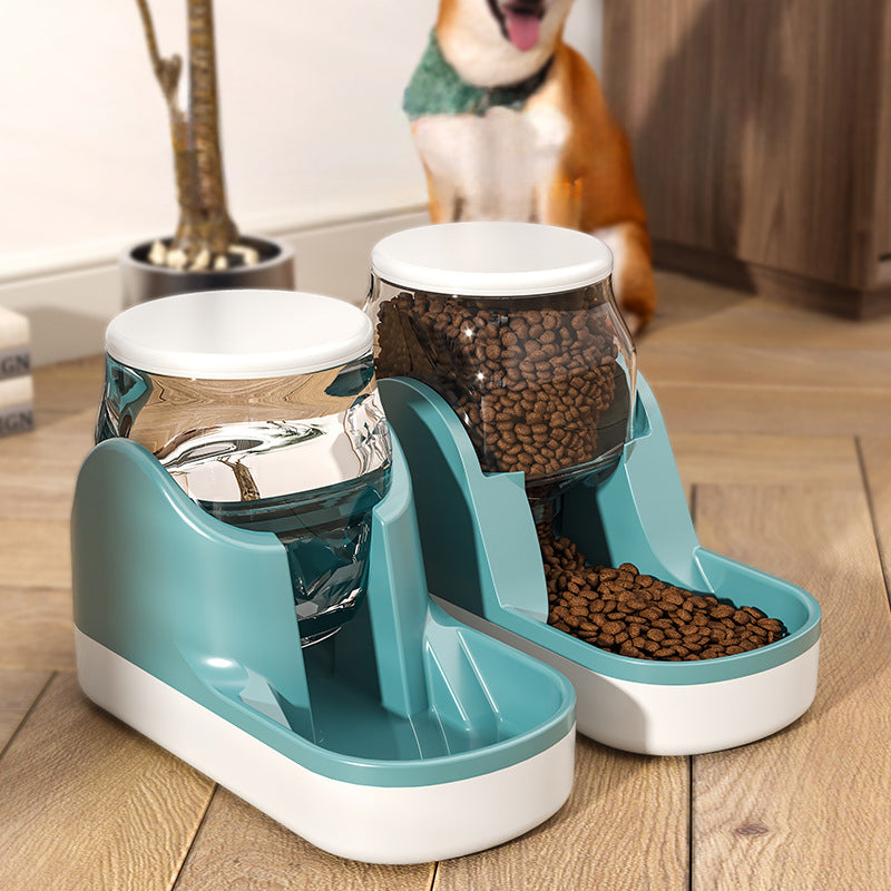 Pet Automatic Feeder Water Fountain Large Capacity Bowl