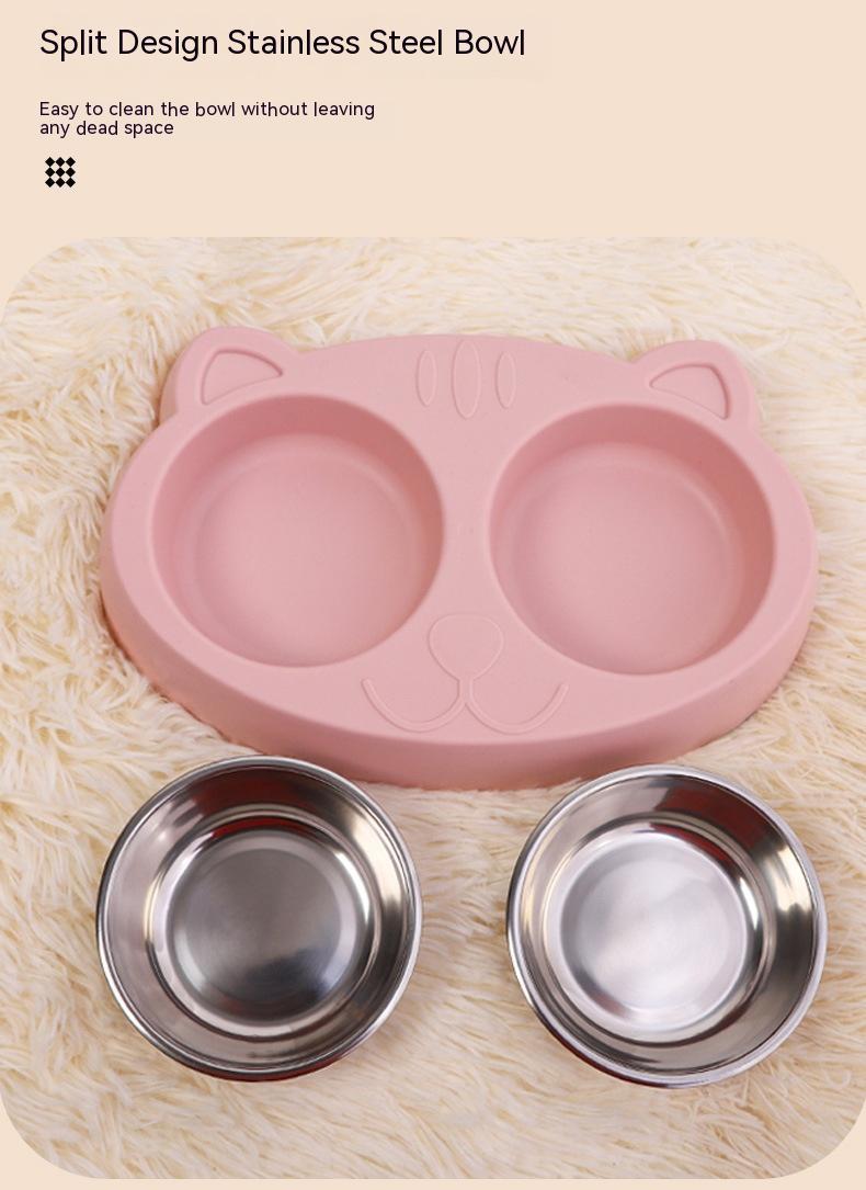 Pet Food Water Bowl Feeding Basin Dish