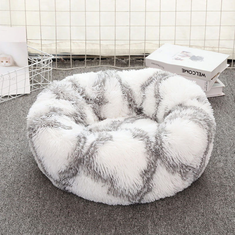 Pet Soft Thick Plush Round Sleeping Bed