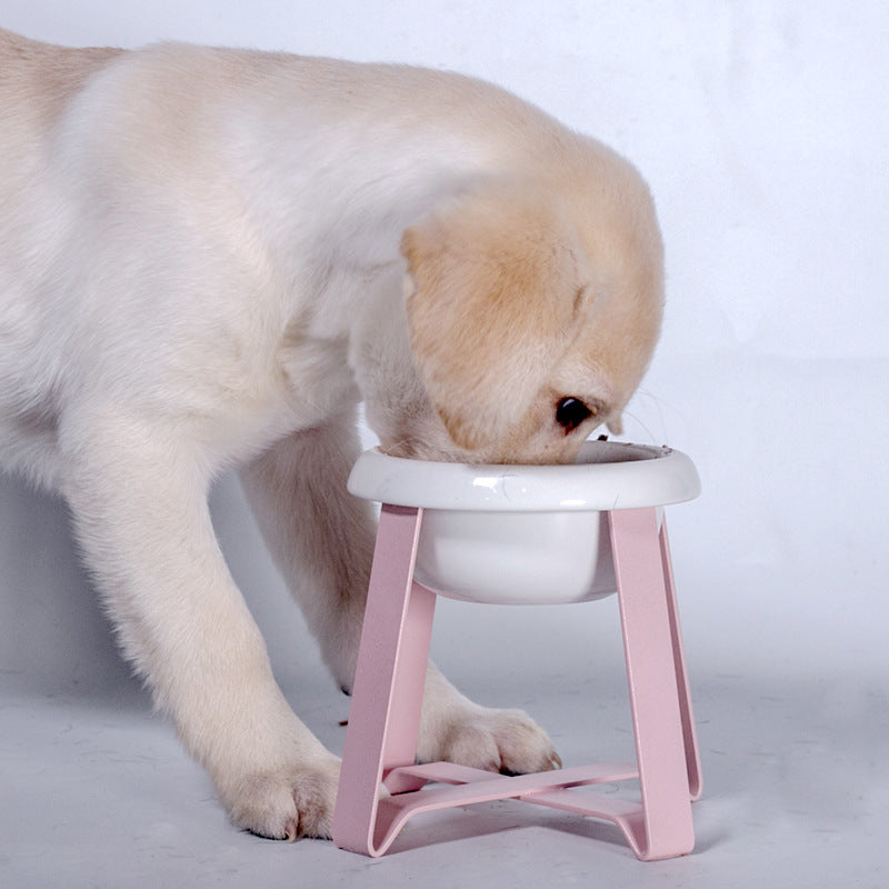 Pet Anti Slip Double Bowl Feeding Stand Food Water Feeder