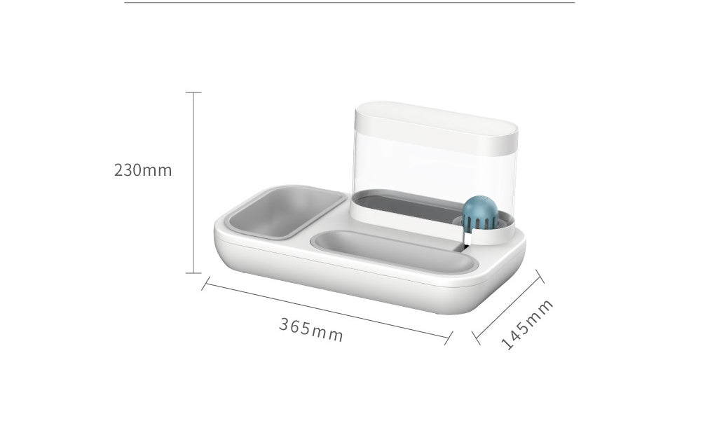 Pet Automatic Feeder Water Fountain Bowl 1.5L Capacity