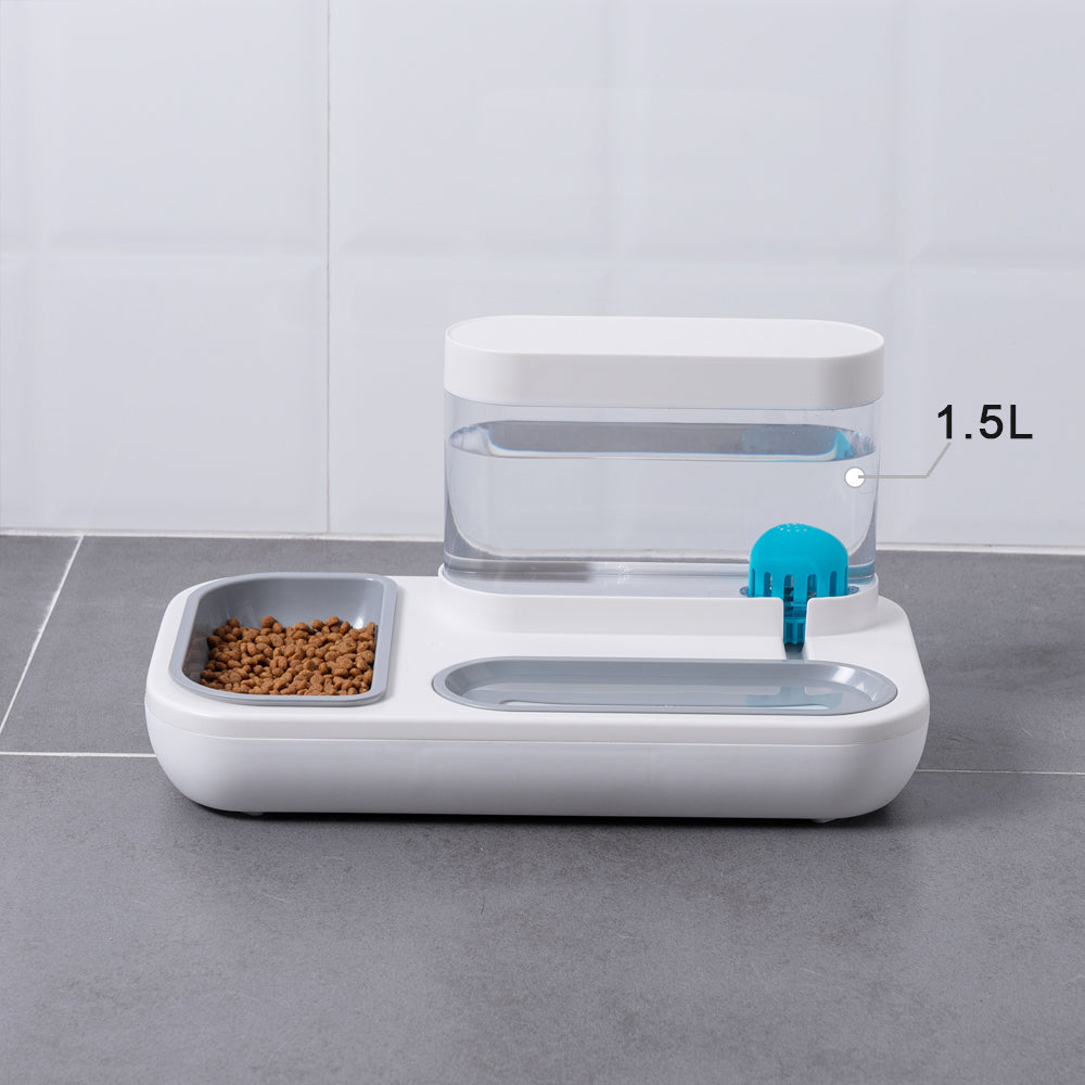 Pet Automatic Feeder Water Fountain Bowl 1.5L Capacity