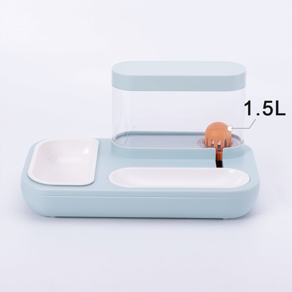 Pet Automatic Feeder Water Fountain Bowl 1.5L Capacity