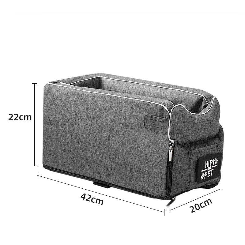 Car Safety Pet Seat Carrier For Central Console Travel Use