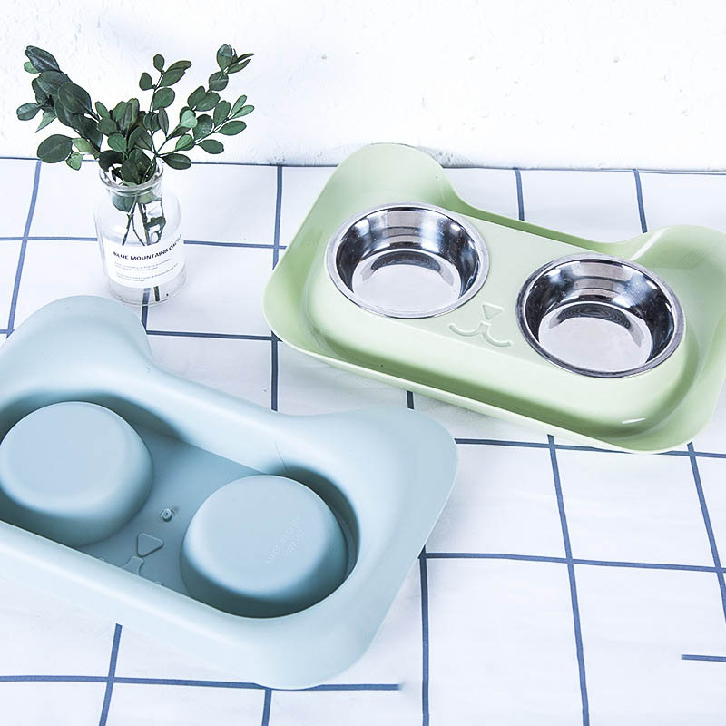 Pet Stainless Steel Dual Purpose Feeding And Drinking Bowl