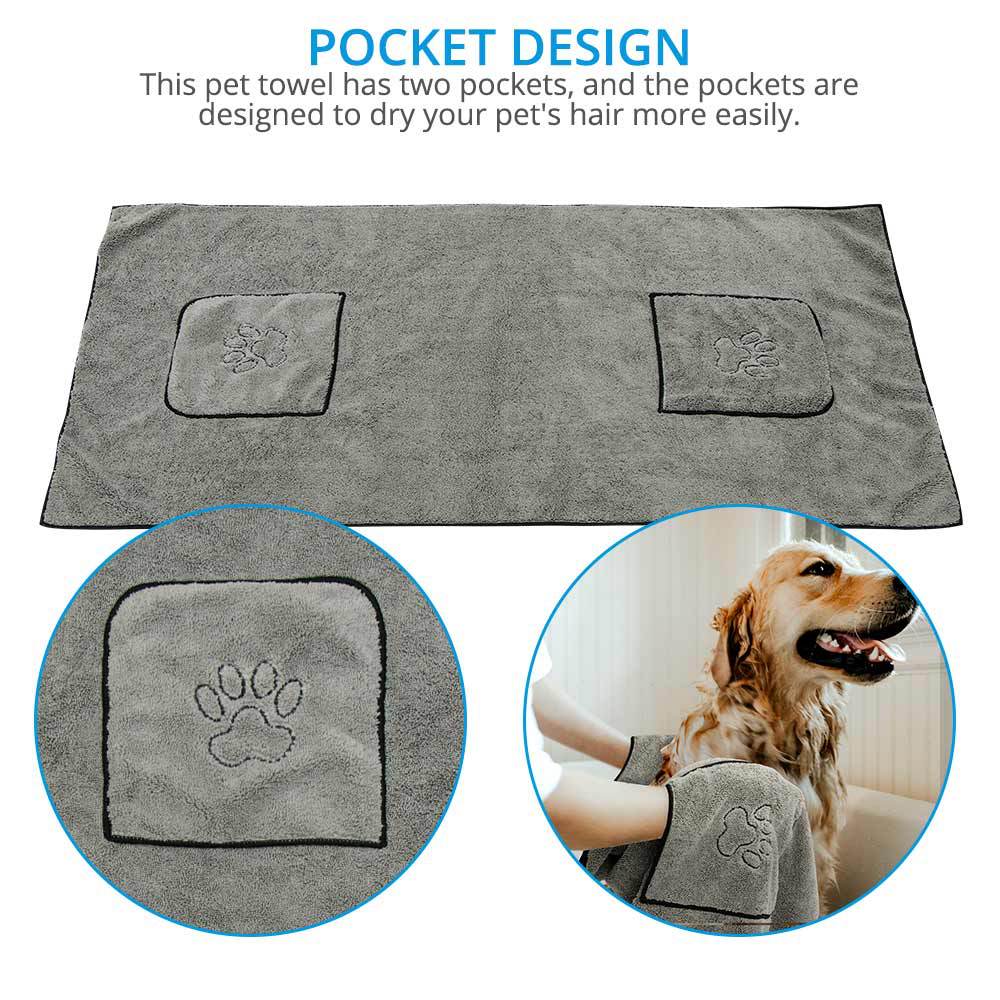 Pet Bath Towel Bathrobe Super Absorbent Large Puppy