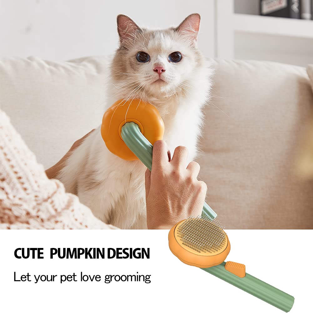 Self Cleaning Pet Grooming Brush For Gentle Fur Removal