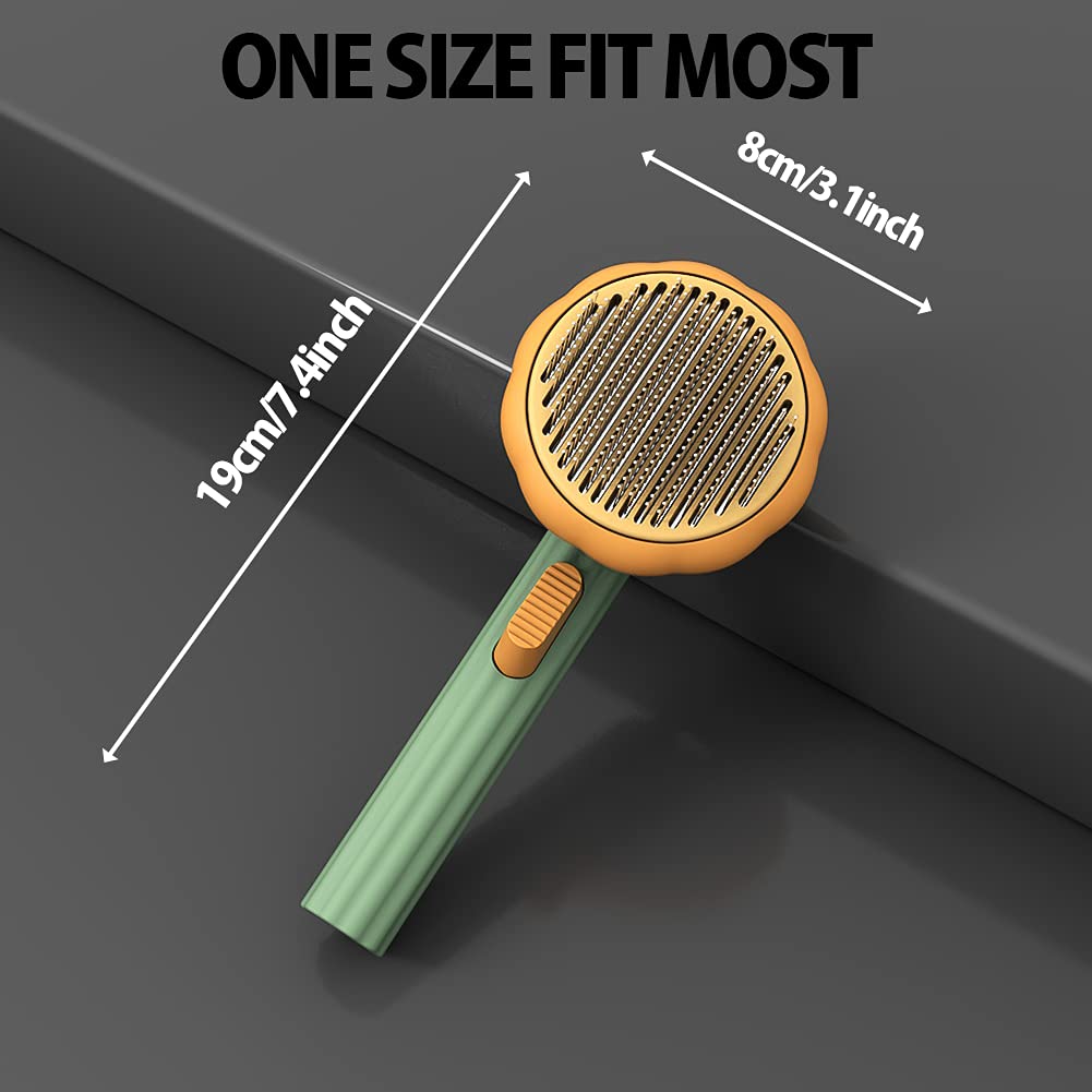 Self Cleaning Pet Grooming Brush For Gentle Fur Removal