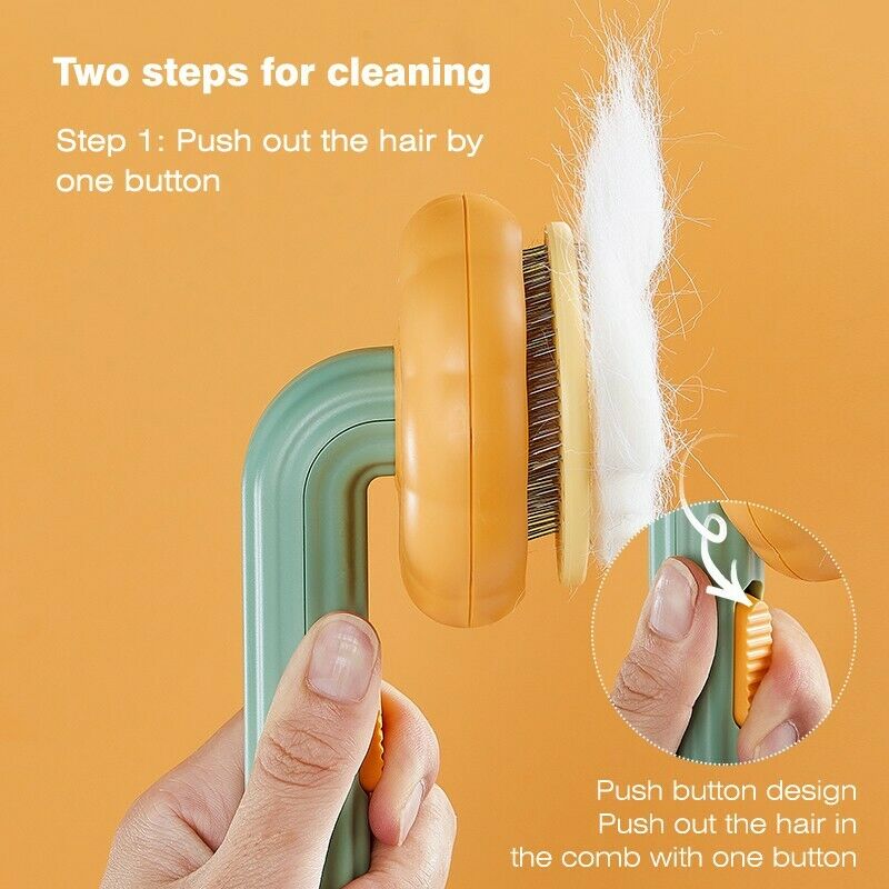 Self Cleaning Pet Grooming Brush For Gentle Fur Removal