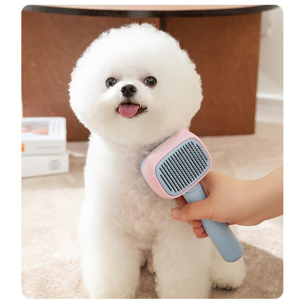 Pet Deshedding Grooming Brush For Loose Fur And Shedding Control