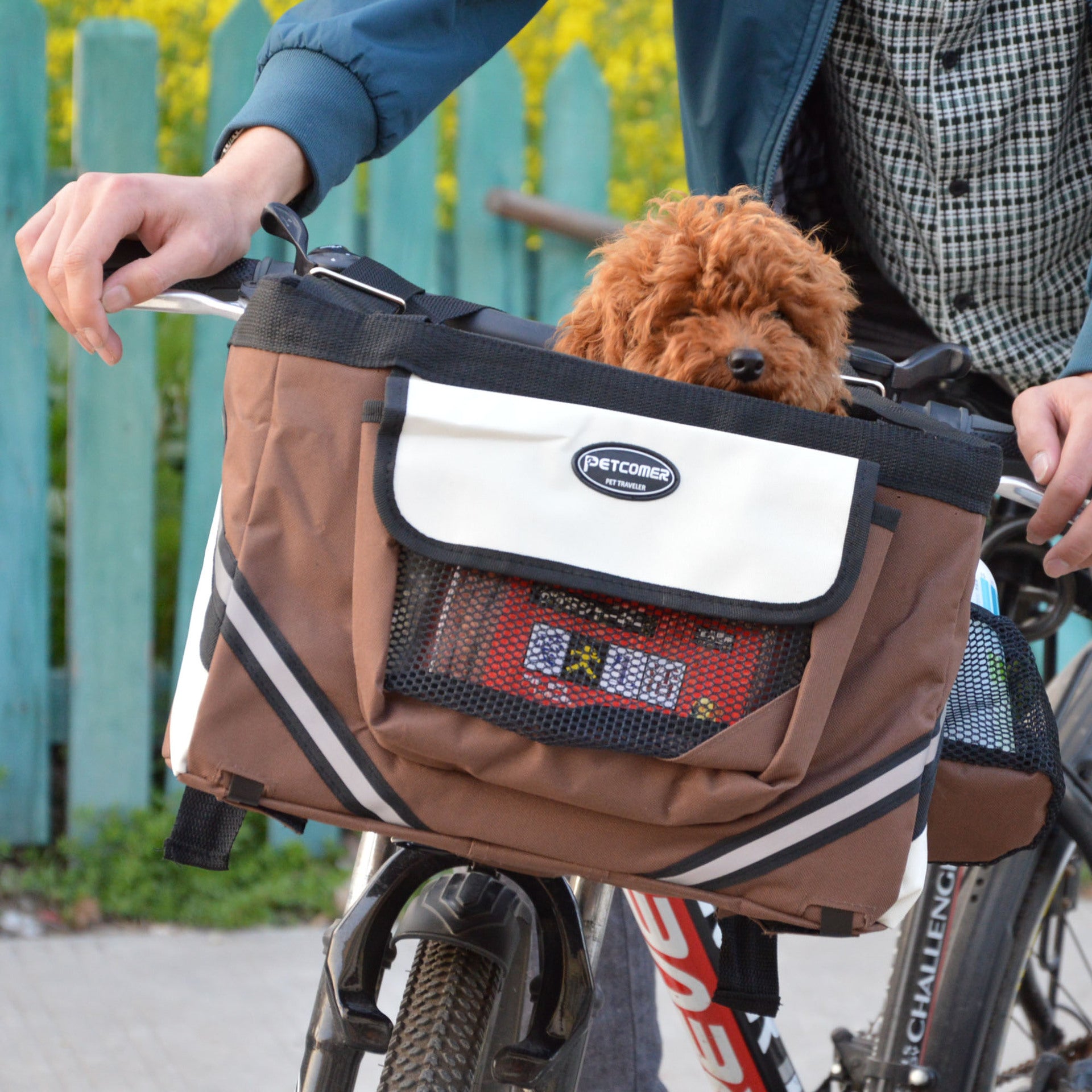 Removable Pet Bicycle Carrier Basket For Front Handlebar Use