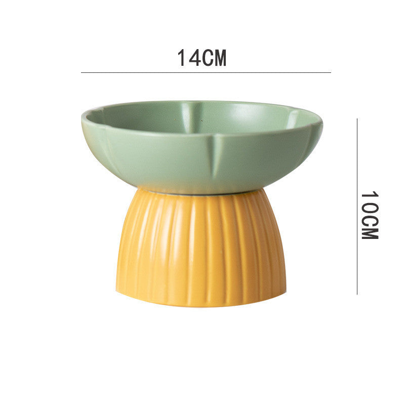 Pet Macaron Style Ceramic Feeding Bowl Candy Colors