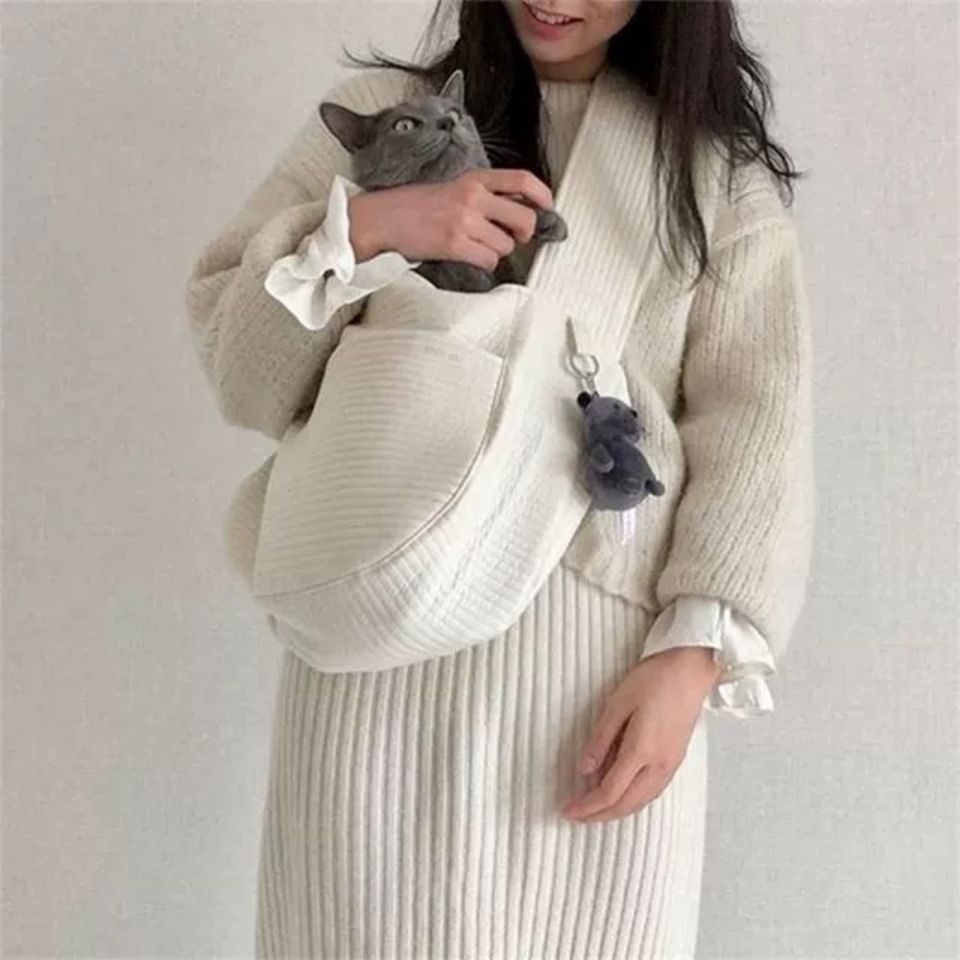 Handmade Pet Carrier Shoulder Bag For Outdoor Travel