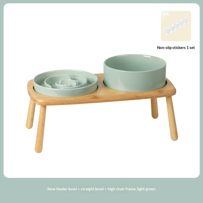 Pet Ceramic Slow Feeding Bowl Anti Choking Feeder