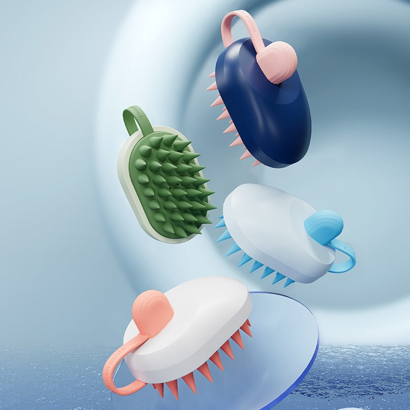 Pet Bath Shampoo Brush Soft Gel Massage Grooming Tool