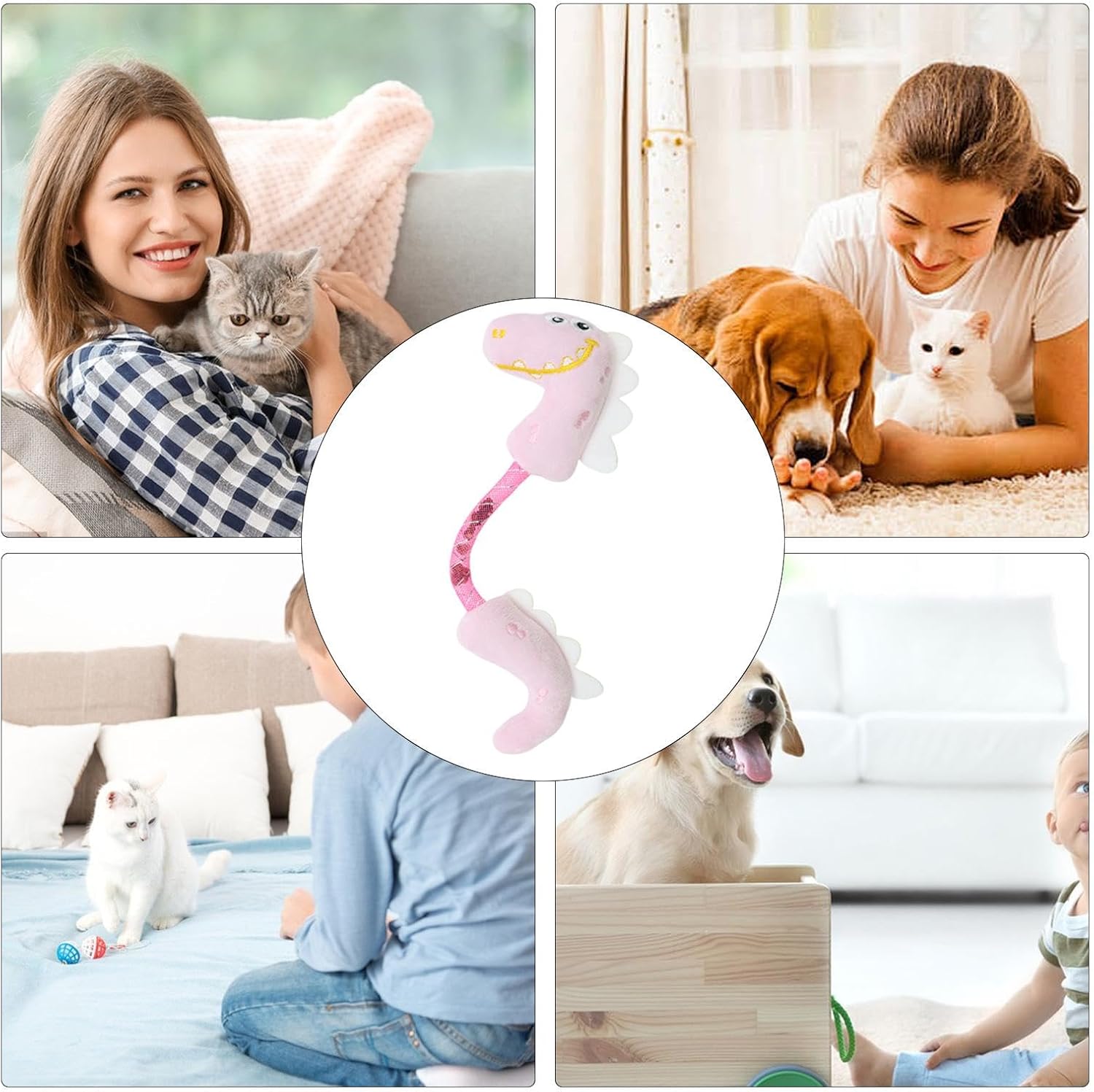 Catnip Rope Spring Chew Teeth Cleaning Interactive Pet Toy