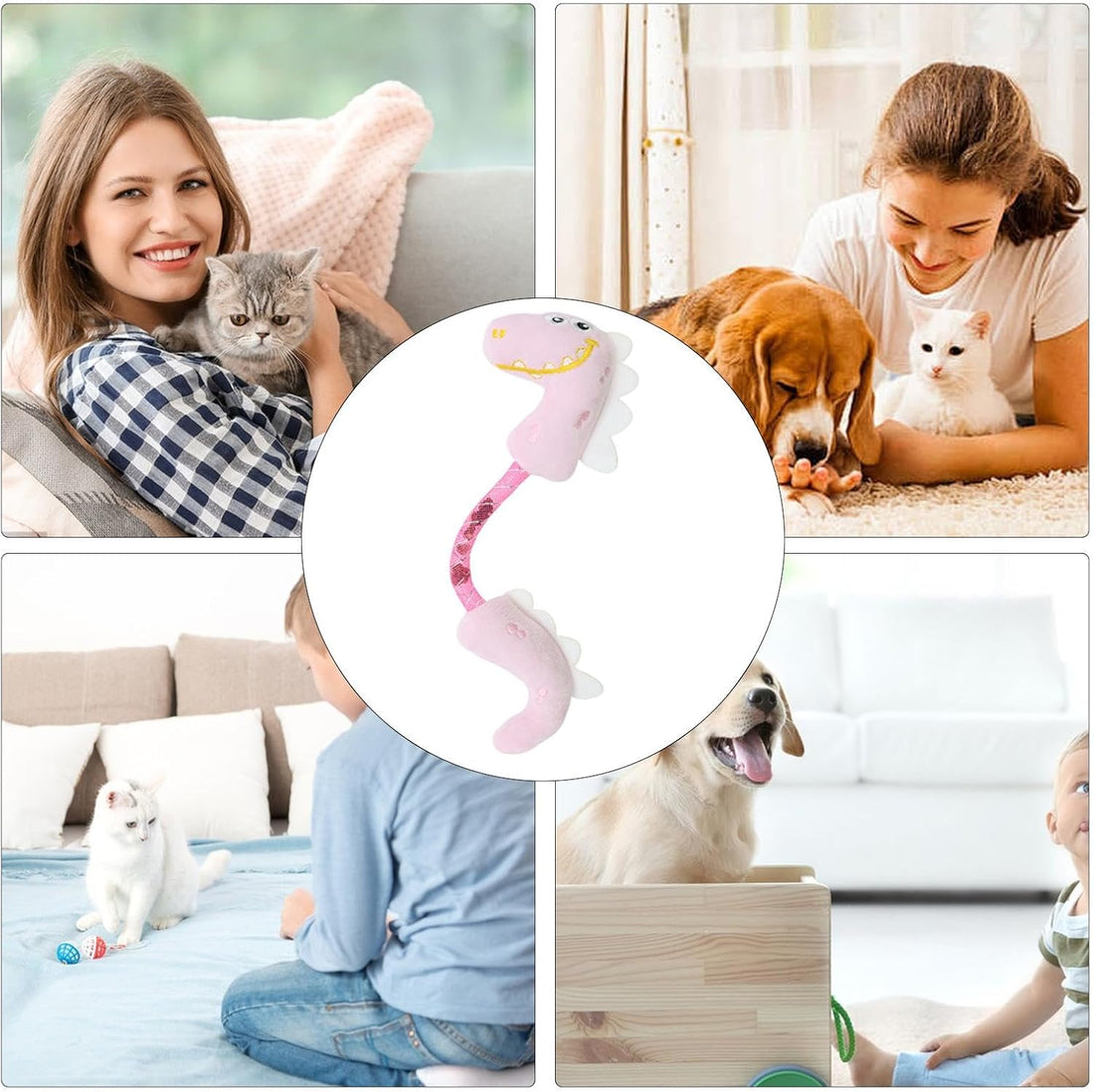 Catnip Rope Spring Chew Teeth Cleaning Interactive Pet Toy