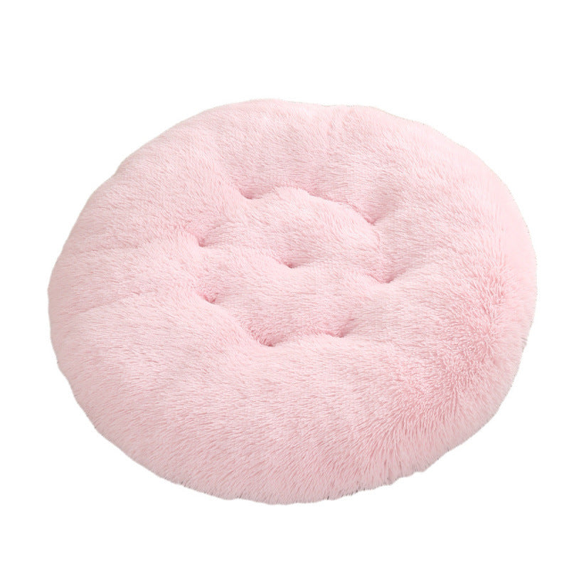 Pet Round Plush Warm Sleeping Mat Bed House