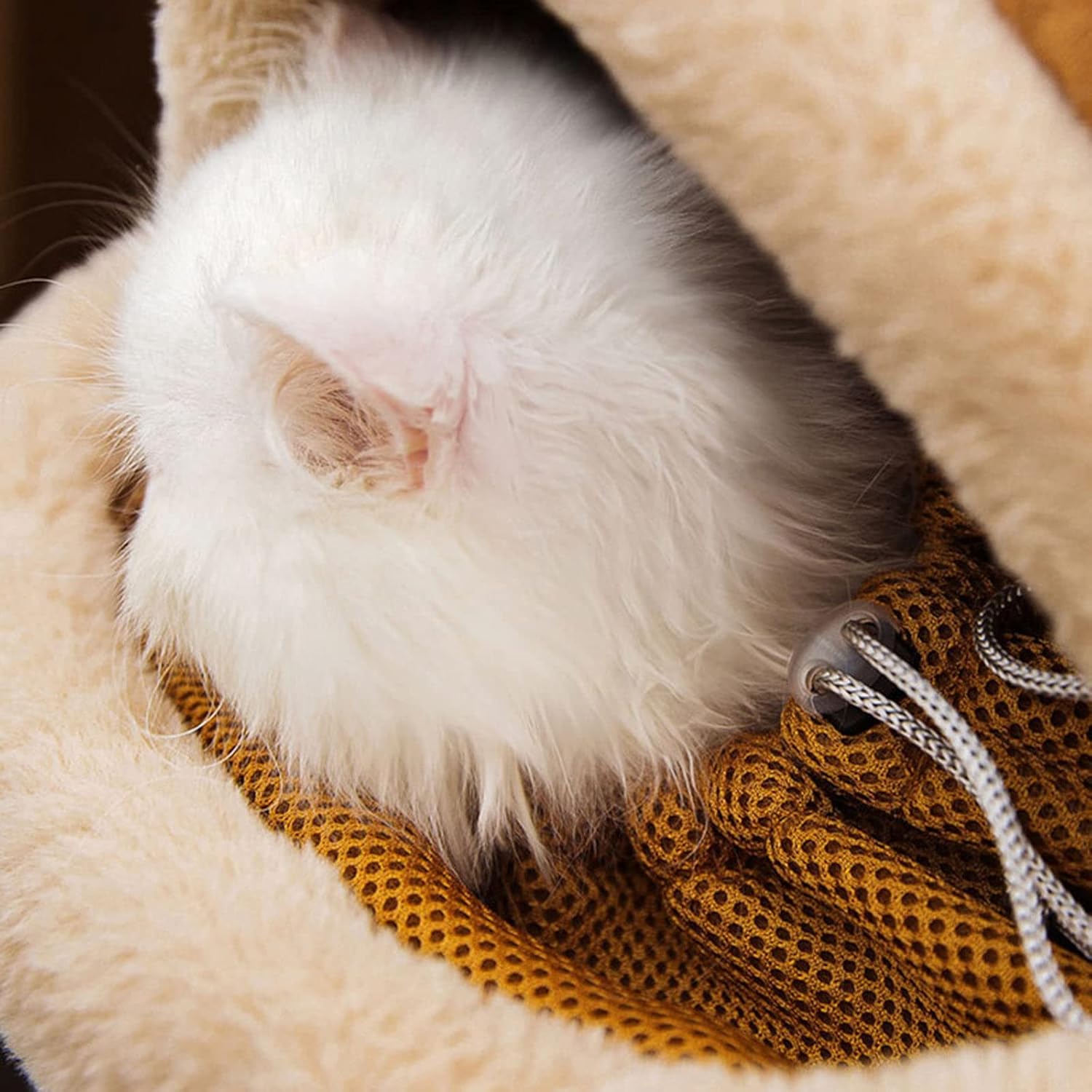 Plush Pet Carrier Backpack For Winter Travel With Hand Warmers