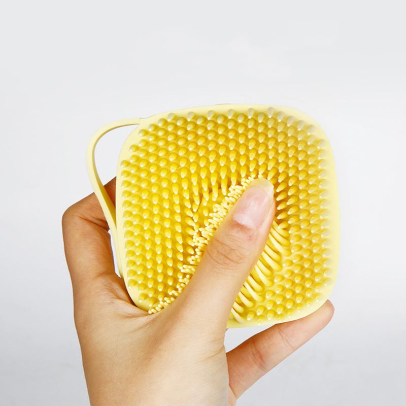 Pet Bath Silicone Brush Shampoo Dispenser Grooming Comb