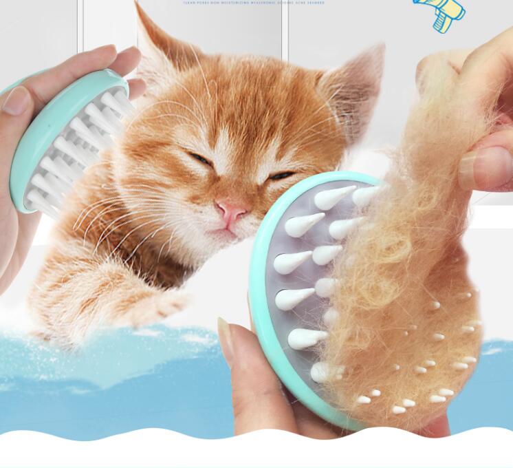 Pet Bath Massage Brush Grooming Shower Cleaning Comb Tool