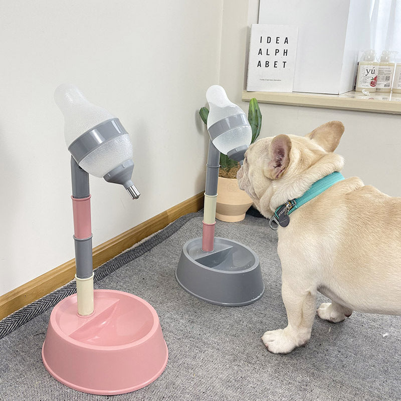 Pet Automatic Water Dispenser Adjustable Stand Feeding Fountain