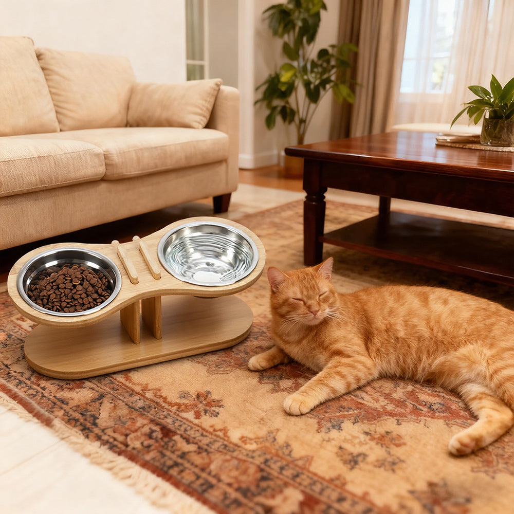 Pet Adjustable Tilt Feeding Bowl Stand Feeding Station