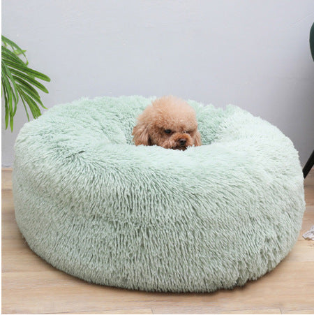 Pet Soft Thick Plush Round Sleeping Bed