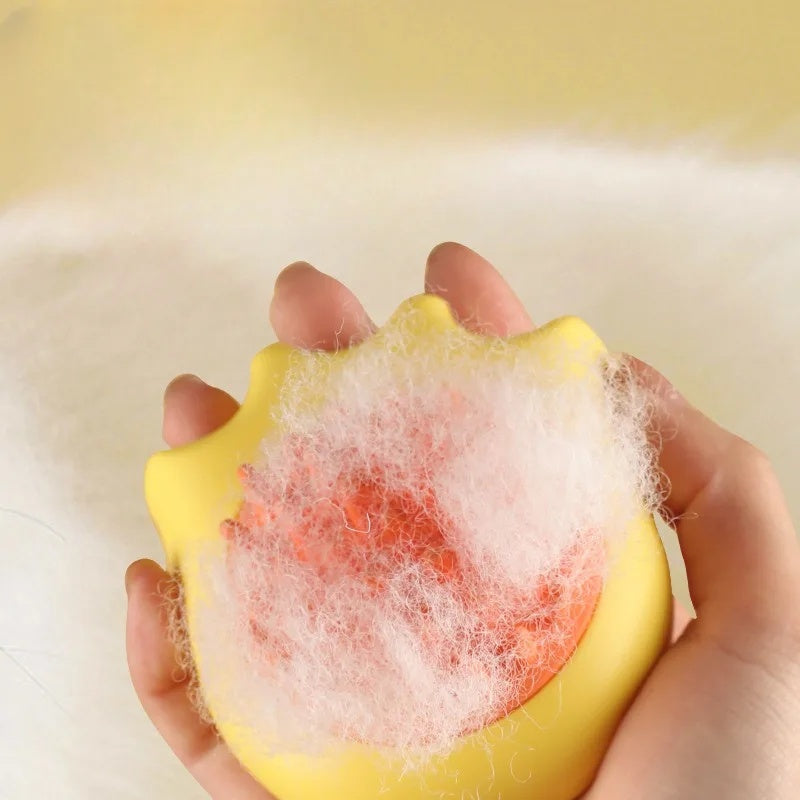 Pet Bath Massage Brush Comb Shampoo Dispenser Cleaning Tool