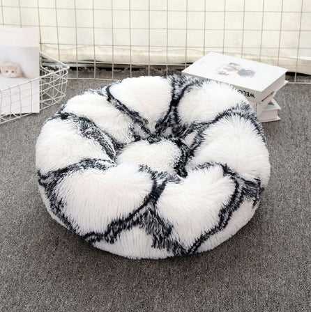 Pet Soft Thick Plush Round Sleeping Bed