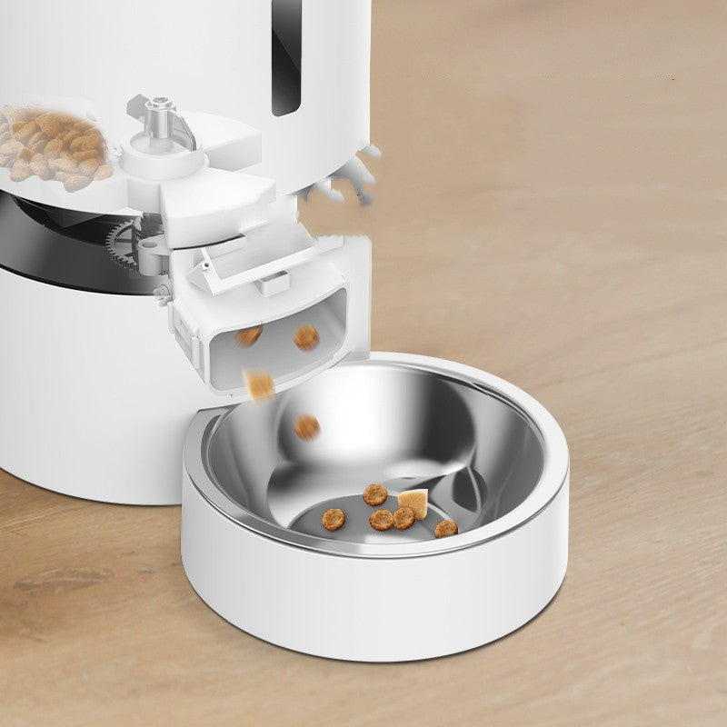 Pet Capsule Automatic Feeder Double Bowl Feeding Station