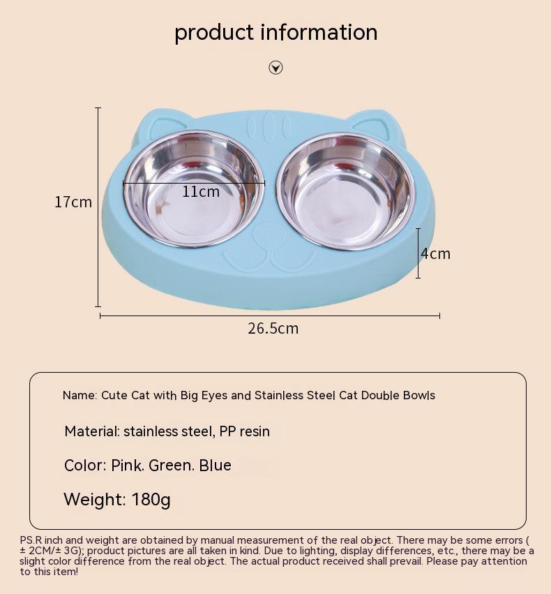 Pet Food Water Bowl Feeding Basin Dish