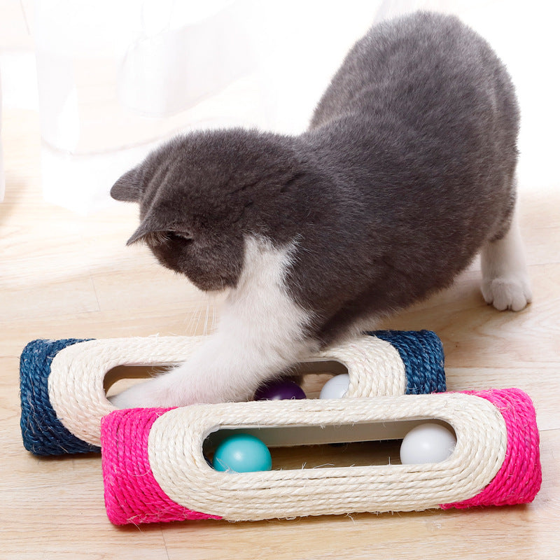 Three Tier Sisal Drum Interactive Pet Scratching Toy