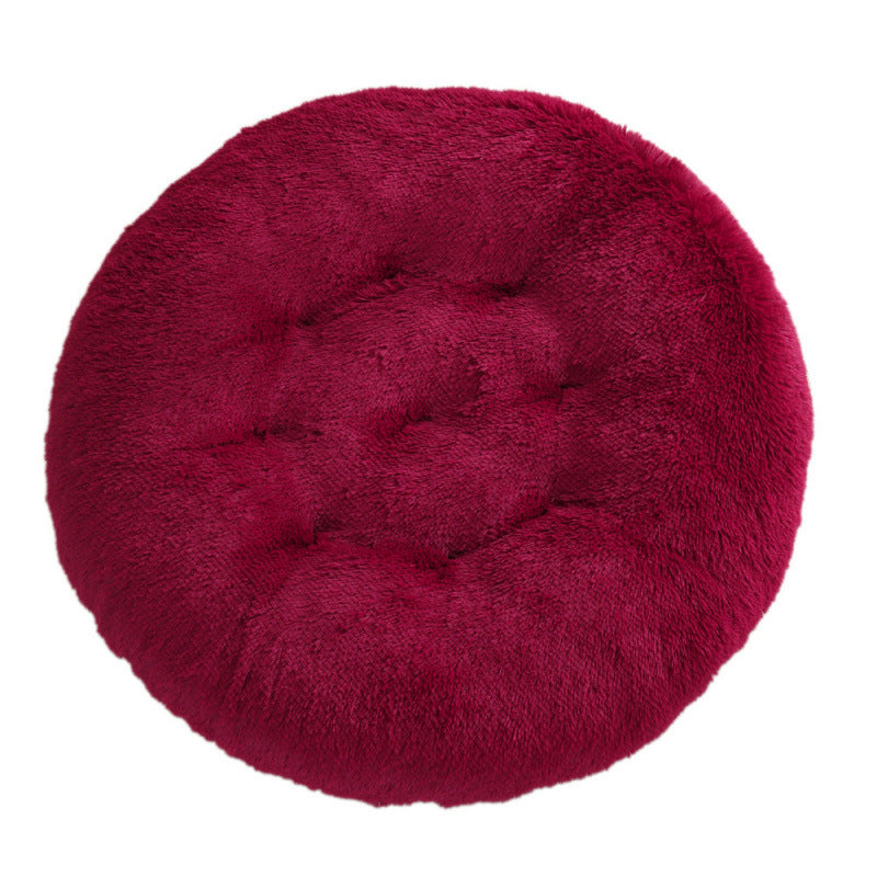 Pet Round Plush Warm Sleeping Mat Bed House