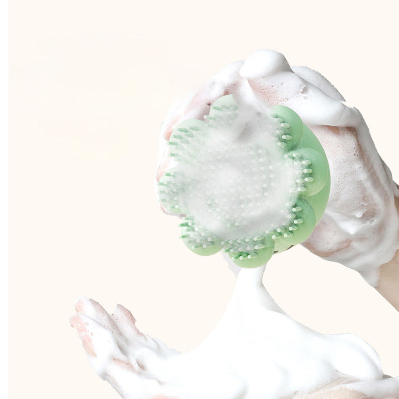 Pet Bath Brush Body Wash Dispenser Silicone Massage Comb