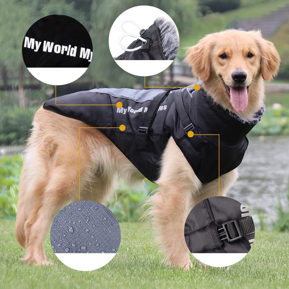 Waterproof Reflective Pet Jacket For Outdoor Warmth Protection