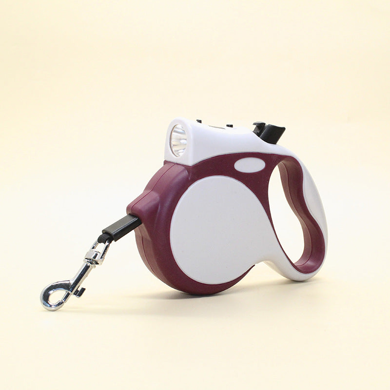Retractable Pet Leash With Built In Light For Night Use