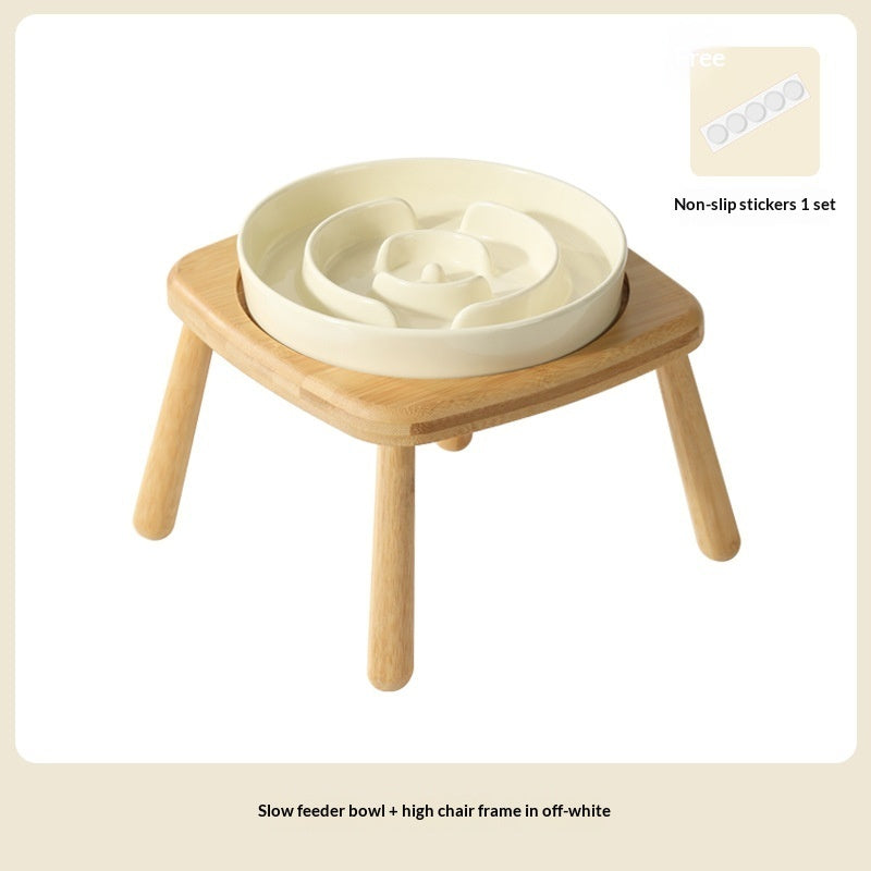 Pet Ceramic Slow Feeding Bowl Anti Choking Feeder