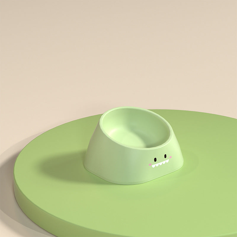 Pet Tilted Stainless Steel Feeding Bowl Neck Protection Design