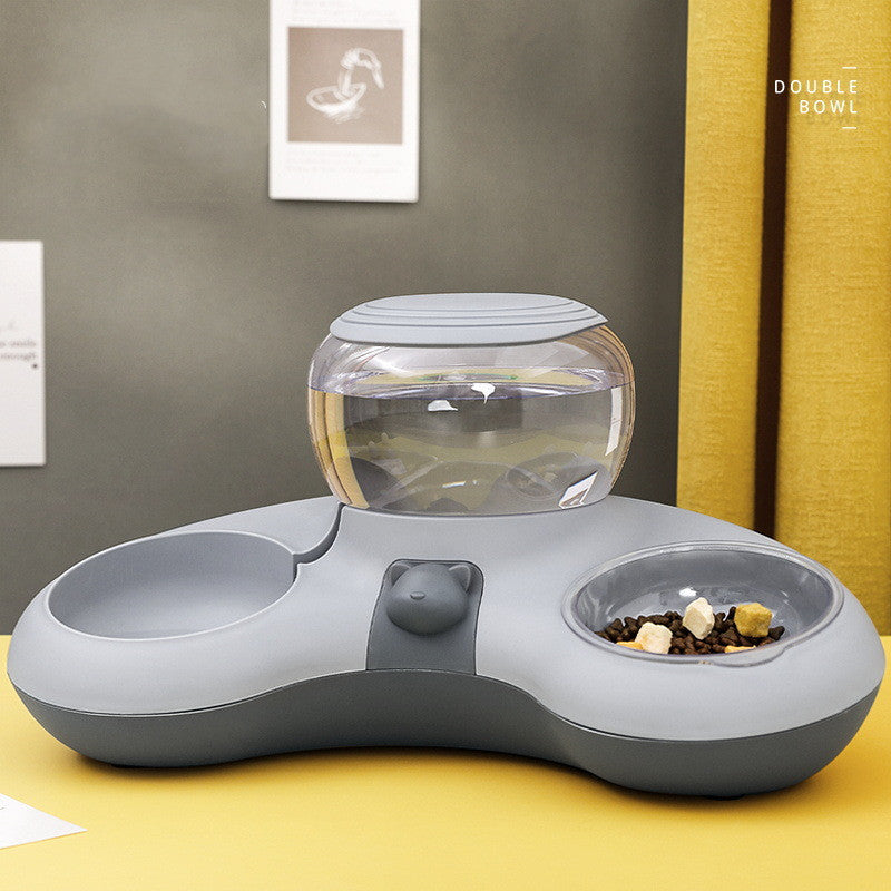 Pet Crescent Automatic Double Bowl Water Feeding Station