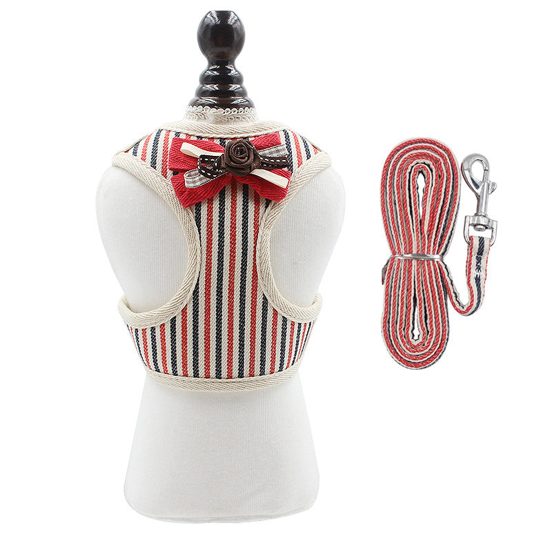 Vest Style Pet Chest Strap Leash For Outdoor Use