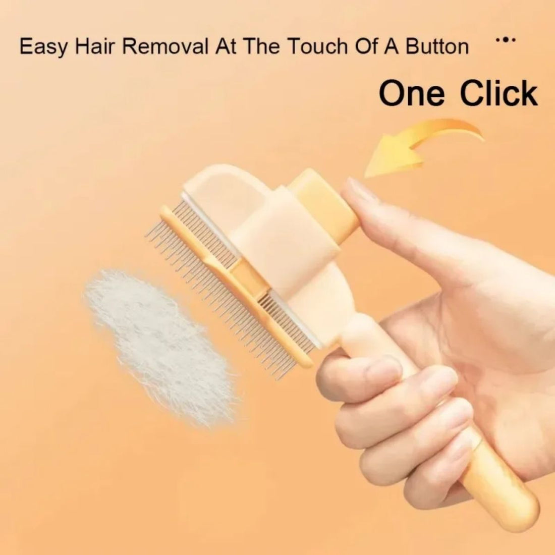 One Click Pet Grooming Brush For Gentle Fur Removal And Care