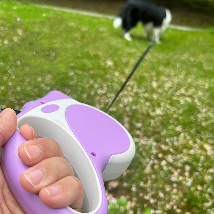 Retractable Pet Leash With Built In Light For Night Use